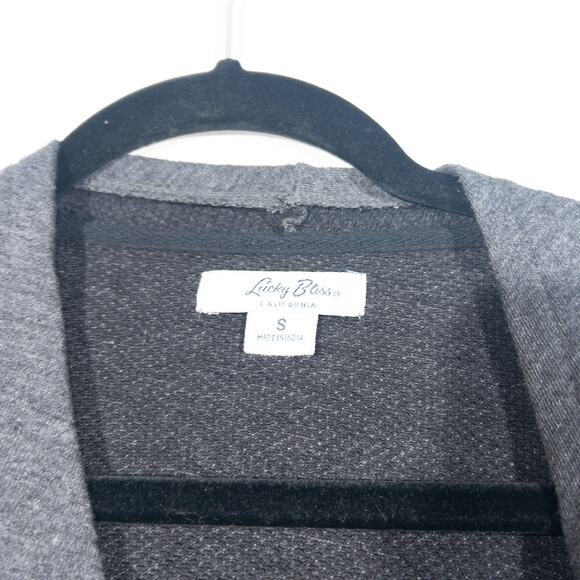 Lucky‎ Bliss x Lucky Brand Gray Aztec Tie Waist Cardigan Size Small - Picture 4 of 5